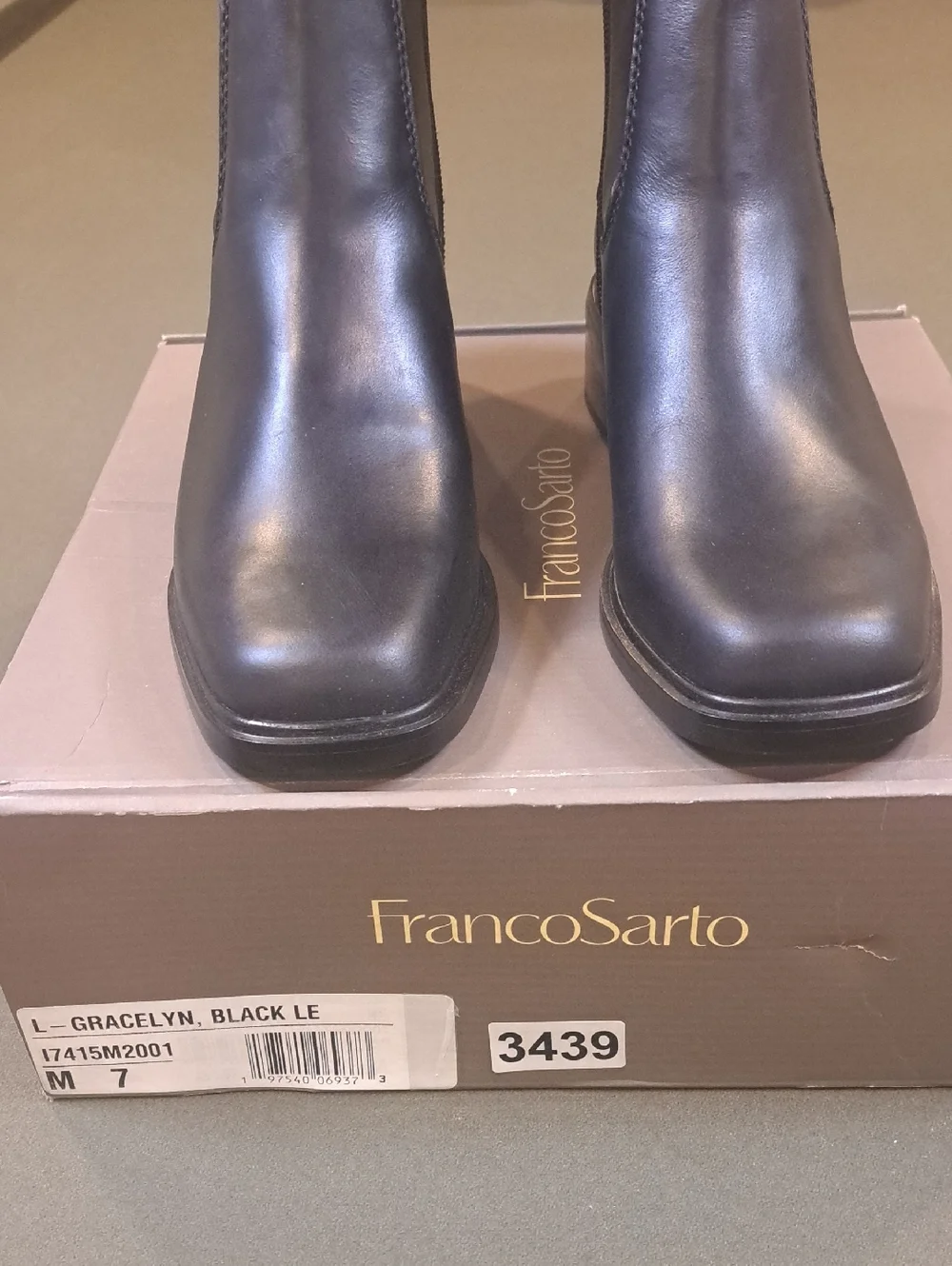 Franco Sarto Gracelyn Bootie - Color: Black Leather - Size: Women 7